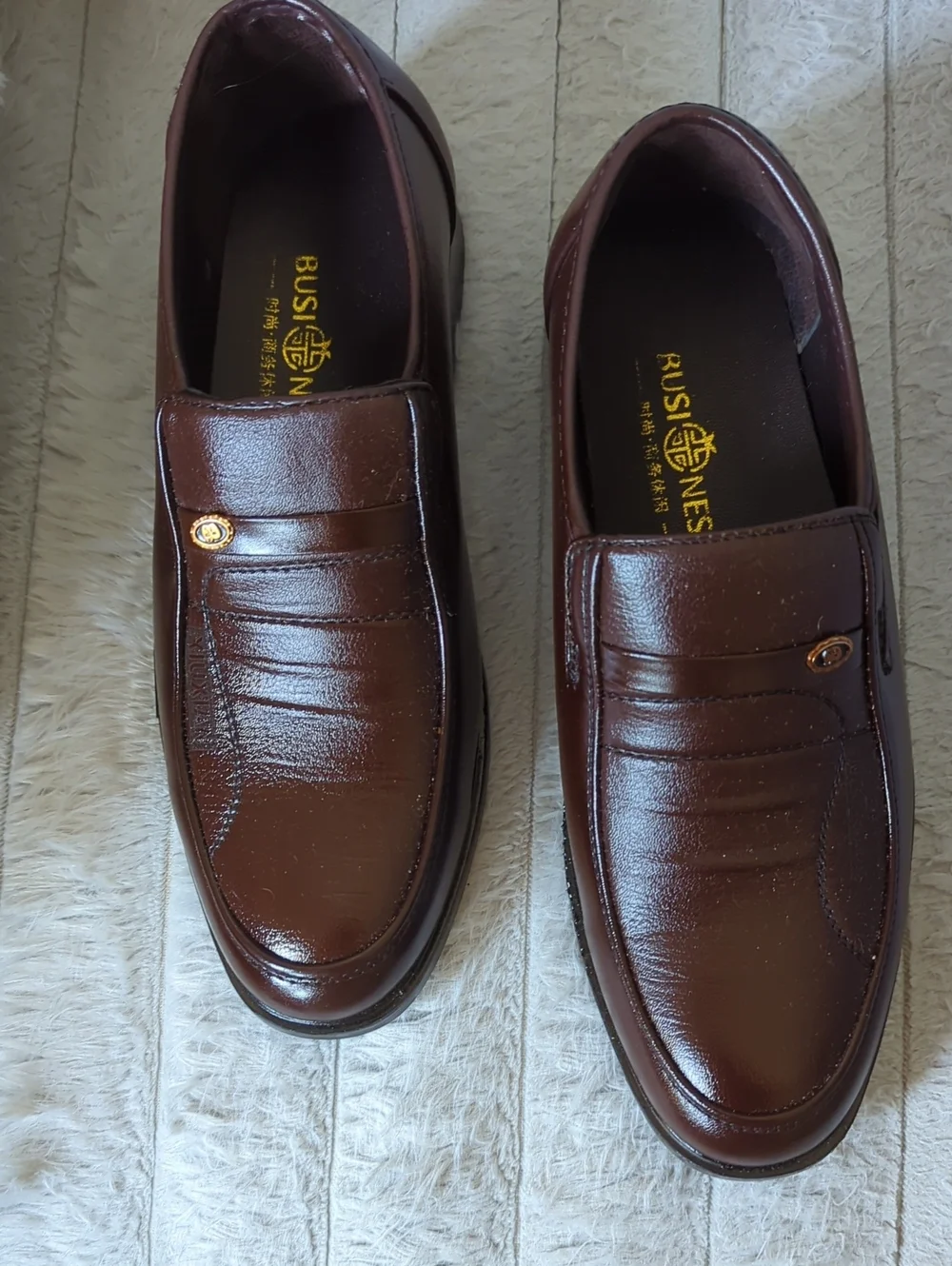 Business Classic Men’s Slip-On Loafers in Brown